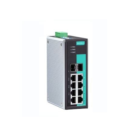 Moxa Unmgd Full Gigabit Eth. Swtch W/ 6 10/100/1000Baset(X), Eds-G308-2Sfp-T EDS-G308-2SFP-T